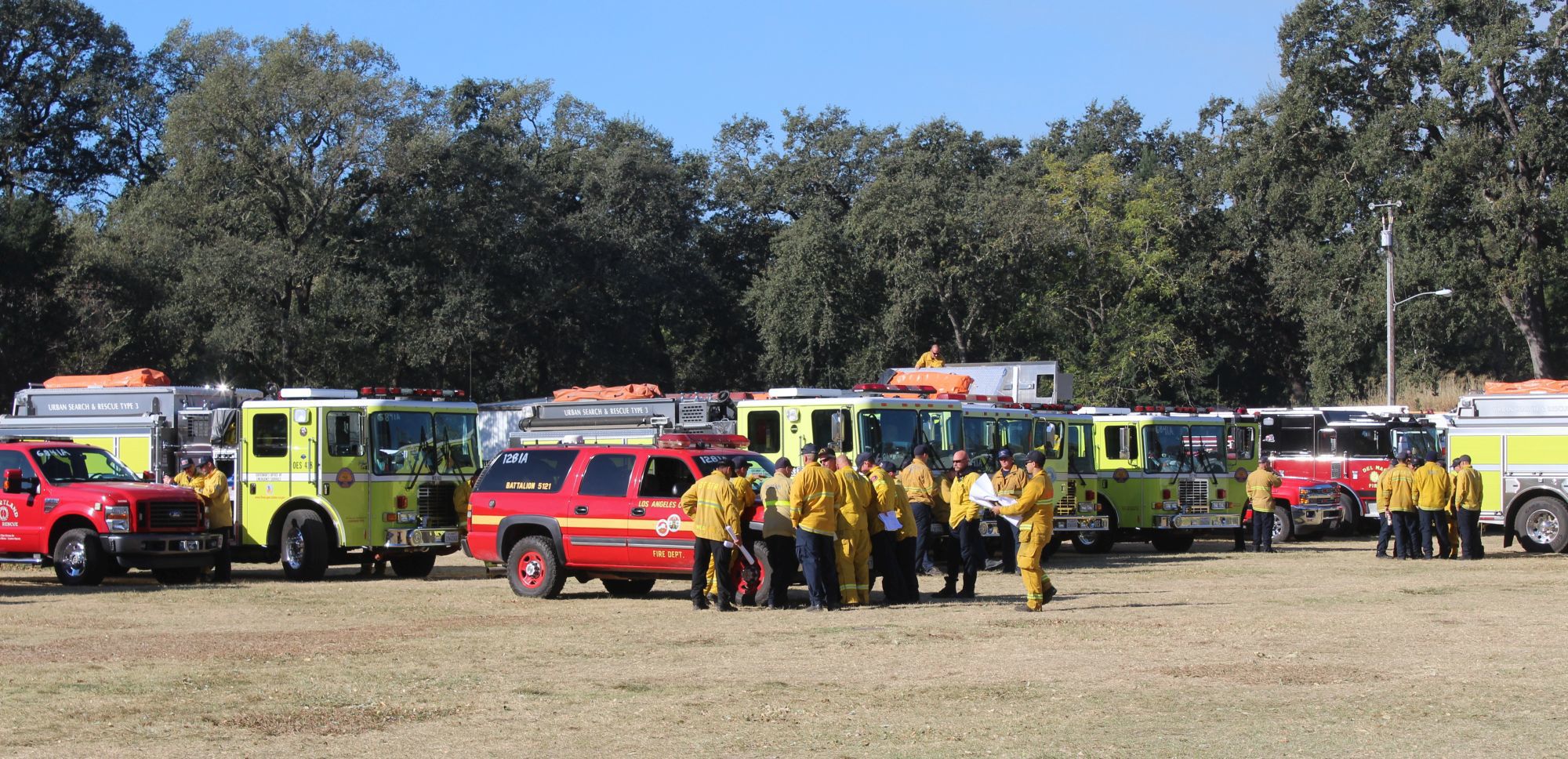 Firetrucks at Napa County Fairgrounds